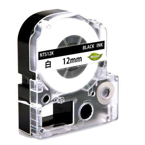 TEPRA用カートリッジ　NTS12K　白テープ　12mm　(合計5個以上)