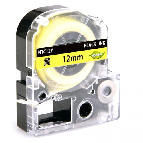 TEPRA用カートリッジ　NTC12Y　黄色テープ　12mm　(合計5個以上)