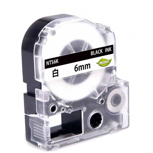 TEPRA用カートリッジ　NTS6K　白テープ　6mm　(合計5個以上)
