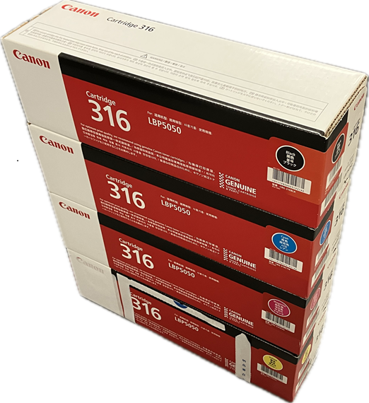 【メルマガ配信・送料無料】CRG-316 BK,C,M,Y 純正品4色セット  (￥15000)