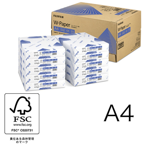 【コピー用紙】　W-Paper　A4　1箱（500枚×10冊）メーカー直送の為代引不可となります