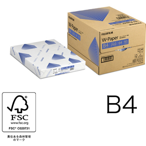 【コピー用紙】　W-Paper　B4　1箱（500枚×5冊）メーカー直送の為代引不可となります