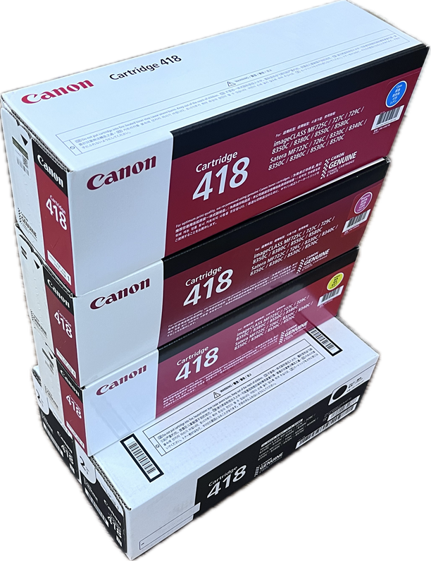 【メルマガ配信】CRG-418 BKVP片割れ1本×2本　 CMY 4色  5本セット　(￥32000)