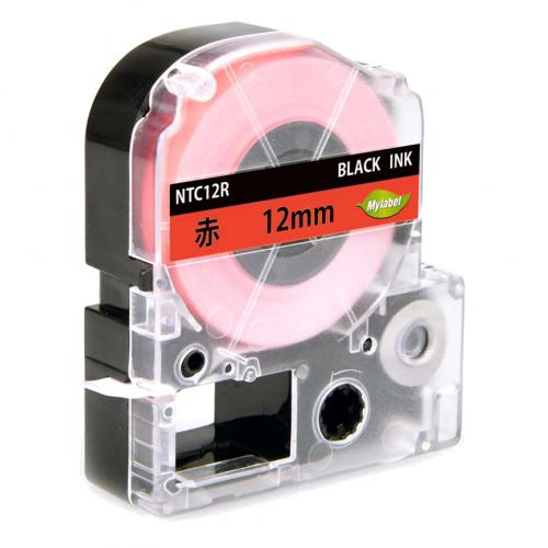 TEPRA用カートリッジ　NTC12R　赤テープ　12mm　(合計5個以上)