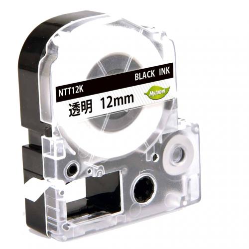 TEPRA用カートリッジ　NTT12K　透明色テープ　12mm　(合計5個以上)