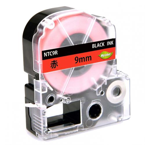 TEPRA用カートリッジ　NTC9R　赤テープ　9mm　(合計5個以上)