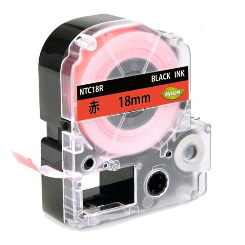 TEPRA用カートリッジ　NTC18R　赤テープ　18mm　(合計5個以上)