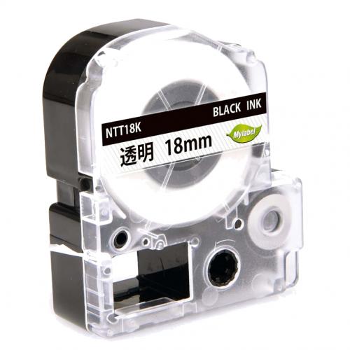 TEPRA用カートリッジ　NTT18K　透明色テープ　18mm　(合計5個以上)