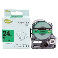 TEPRA用カートリッジ　NTC24G　緑色テープ　24mm　(合計5個以上)