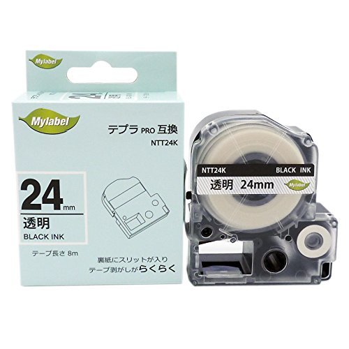 TEPRA用カートリッジ　NTT24K　透明色テープ　24mm　(合計5個以上)